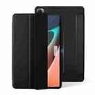 For Xiaomi Pad 5 / 5 Pro 3-fold Smart Leather Tablet Case with Pen Slot(Black) - 1