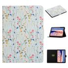 For Huawei MediaPad T5 Flower Pattern Horizontal Flip Leather Case with Card Slots & Holder(Small Floral) - 1