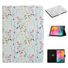 For Samsung Galaxy Tab A 10.1 (2019) Flower Pattern Horizontal Flip Leather Case with Card Slots & Holder(Small Floral) - 1