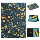 For Samsung Galaxy Tab S5e T720 Flower Pattern Horizontal Flip Leather Case with Card Slots & Holder(Yellow Fruit) - 1