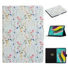 For Samsung Galaxy Tab S6  Flower Pattern Horizontal Flip Leather Case with Card Slots & Holder(Small Floral) - 1