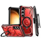 For Samsung Galaxy S23+ 5G Armor Series Holder Phone Case with Back Clip(Red) - 1