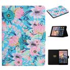 For Amazon Kindle Fire HD 10 Flower Pattern Horizontal Flip Leather Case with Card Slots & Holder(Pink Flower) - 1