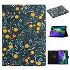 For iPad Pro 11 2020 Flower Pattern Horizontal Flip Leather Tablet Case with Card Slots & Holder(Yellow Fruit) - 1