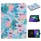 For iPad Pro 11 2020 Flower Pattern Horizontal Flip Leather Tablet Case with Card Slots & Holder(Pink Flower) - 1