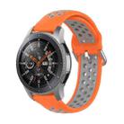 For Samsung Galaxy Watch 46mm / Gear S3 Universal Sports Two-tone Silicone Watch Band(Orange Grey) - 1