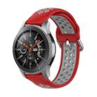 For Samsung Galaxy Watch 46mm / Gear S3 Universal Sports Two-tone Silicone Watch Band(Red Grey) - 1