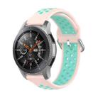 For Samsung Galaxy Watch 46mm / Gear S3 Universal Sports Two-tone Silicone Watch Band(Pink Green) - 1