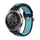 For Huawei Watch GT2 / Honor Magic Watch 2 46mm Universal Sports Two-tone Silicone Watch Band(Black Blue) - 1