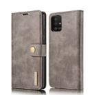 For Samsung Galaxy A51 5G DG.MING Crazy Horse Texture Flip Detachable Magnetic Leather Case with Holder & Card Slots & Wallet(Gray) - 1