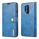 For OnePlus 8 Pro DG.MING Crazy Horse Texture Flip Detachable Magnetic Leather Case with Holder & Card Slots & Wallet (Blue) - 1