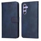For Samsung Galaxy M54 5G Classic Calf Texture Flip Leather Phone Case(Blue) - 1