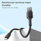 YESIDO CA98 2.4A USB to 8 Pin Braided Charging Data Cable with Indicator Light, Length:2m(Black) - 5