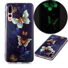 For Huawei P20 Pro Luminous TPU Soft Protective Case(Double Butterflies) - 1