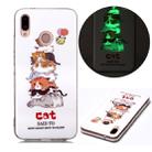 For Huawei P20 Lite Luminous TPU Soft Protective Case(Cats) - 1