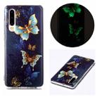 For Huawei P30 Luminous TPU Soft Protective Case(Double Butterflies) - 1