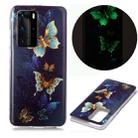 For Huawei P40 Pro Luminous TPU Soft Protective Case(Double Butterflies) - 1