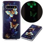 For Samsung Galaxy S10+ Luminous TPU Soft Protective Case(Double Butterflies) - 1