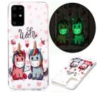For Samsung Galaxy S20+ Luminous TPU Soft Protective Case(Couple Unicorn) - 1