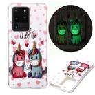 For Samsung Galaxy S20 Ultra Luminous TPU Soft Protective Case(Couple Unicorn) - 1