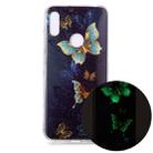 For Huawei Y6 (2019) Luminous TPU Soft Protective Case(Double Butterflies) - 1