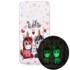 For Xiaomi Redmi Note 7 Luminous TPU Soft Protective Case(Couple Unicorn) - 1