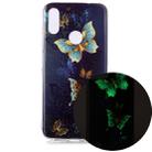 For Xiaomi Redmi Note 7 Luminous TPU Soft Protective Case(Double Butterflies) - 1