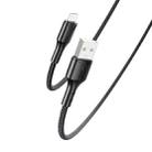 YESIDO CA98 2.4A USB to Micro USB Braided Charging Data Cable with Indicator Light, Length:2m(Black) - 1