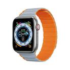 DUX DUCIS Magnetic Silicone Watch Band For Apple Watch Ultra 49mm(Grey Orange) - 1