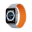 DUX DUCIS Magnetic Silicone Watch Band For Apple Watch 8 41mm(Grey Orange) - 1
