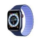 DUX DUCIS Magnetic Silicone Watch Band For Apple Watch 7 45mm(Blue) - 1