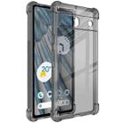 For Google Pixel 7a imak Shockproof Airbag TPU Phone Case(Transparent Black) - 1