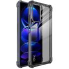 For Xiaomi Redmi Note 12 Pro 4G imak Shockproof Airbag TPU Phone Case(Transparent Black) - 1