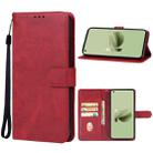 For Asus Zenfone 10 Leather Phone Case(Red) - 1