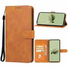 For Asus Zenfone 10 Leather Phone Case(Brown) - 1