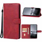 For Asus Zenfone 11 Ultra Leather Phone Case(Red) - 1