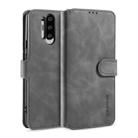 For OnePlus 8 Pro DG.MING Retro Oil Side Horizontal Flip Case with Holder & Card Slots & Wallet(Gray) - 1