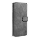 For OnePlus 8 Pro DG.MING Retro Oil Side Horizontal Flip Case with Holder & Card Slots & Wallet(Gray) - 2