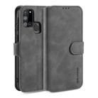 For Samsung Galaxy A21s DG.MING Retro Oil Side Horizontal Flip Case with Holder & Card Slots & Wallet(Gray) - 1