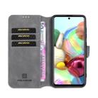 For Samsung Galaxy A51 5G DG.MING Retro Oil Side Horizontal Flip Case with Holder & Card Slots & Wallet(Gray) - 4