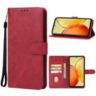 For vivo Y36 5G Leather Phone Case(Red) - 1