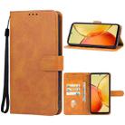 For vivo Y36 5G Leather Phone Case(Brown) - 1