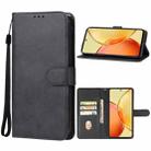 For vivo Y36 India Leather Phone Case(Black) - 1