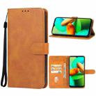 For vivo Y02t Leather Phone Case(Brown) - 1