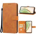 For vivo Y200 Leather Phone Case(Brown) - 1