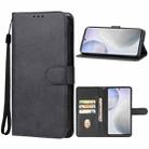 For vivo X60s Leather Phone Case(Black) - 1