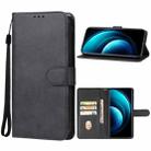 For vivo X100 Leather Phone Case(Black) - 1