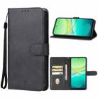 For vivo T3 Leather Phone Case(Black) - 1
