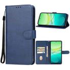 For vivo T3 Leather Phone Case(Blue) - 1