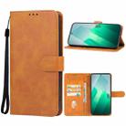 For vivo iQOO Z9 Leather Phone Case(Brown) - 1